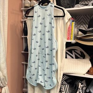 Woolino Blue Whale Print Kids Pajama Sleep Sack